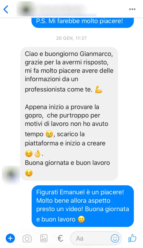 Messaggio di un membro della community Montalo, numero 8
